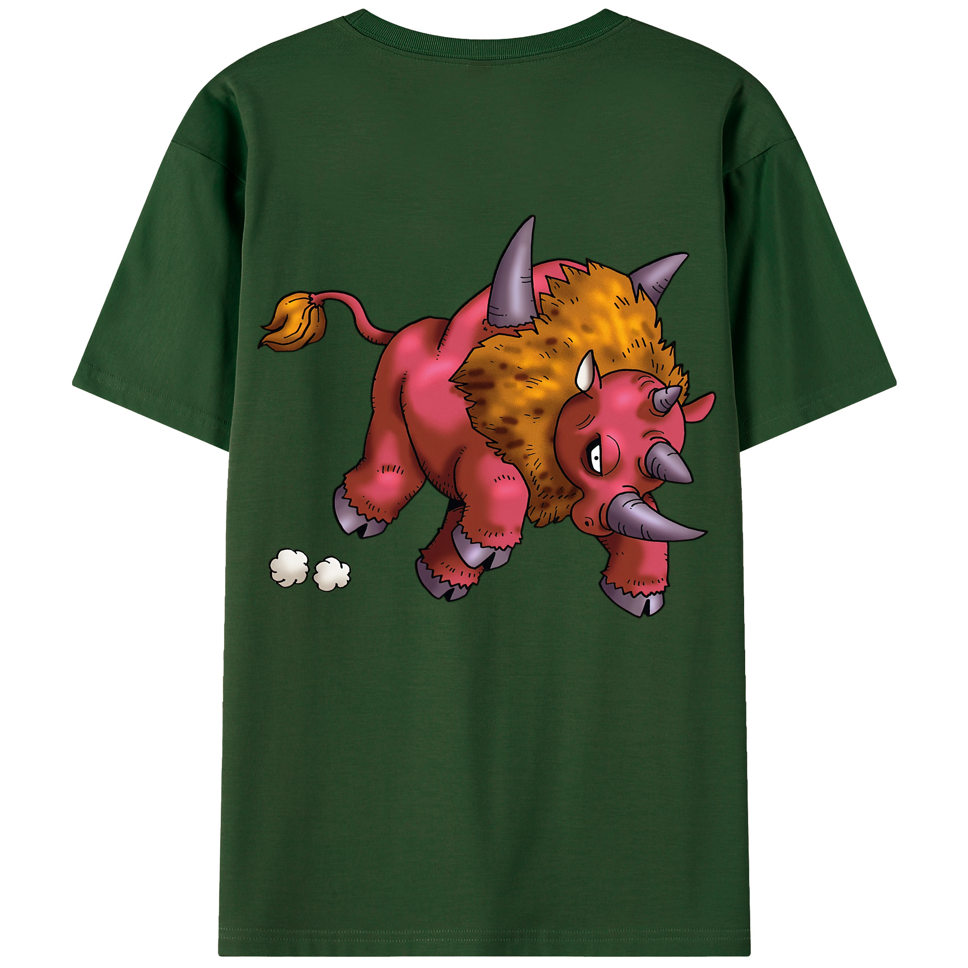 （画像用） ドラゴンクエスト Doragon Kuesuto Dragon Quest 綿100％半袖Tシャツ（背面プリント）